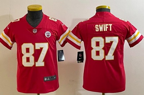 Youth Kansas City Chiefs #87 Taylor Swift Limited Red Vapor Jersey
