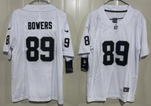 Youth Las Vegas Raiders #89 Brock Bowers Limited White Vapor Jersey