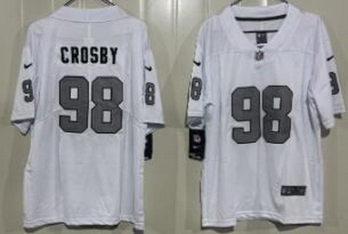 Youth Las Vegas Raiders #98 Maxx Crosby Limited White Alternate Vapor Jersey