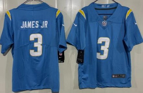 Youth Los Angeles Chargers #3 Derwin James Jr Limited Light Blue Vapor Jersey