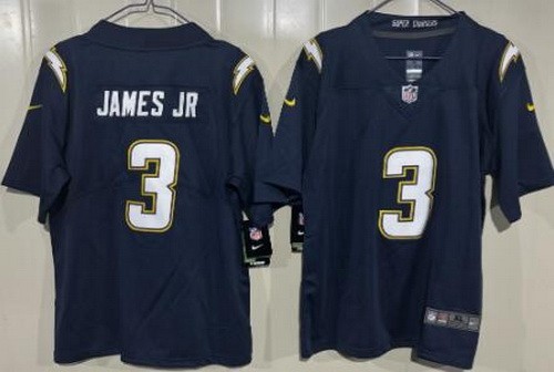 Youth Los Angeles Chargers #3 Derwin James Jr Limited Navy Vapor Jersey