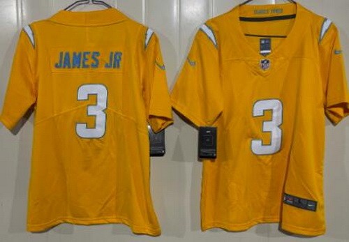 Youth Los Angeles Chargers #3 Derwin James Jr Limited Yellow Vapor Jersey