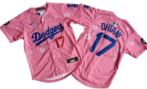 Youth Los Angeles Dodgers #17 Shohei Ohtani Pink 2025 Tokyo Series Limited Jersey