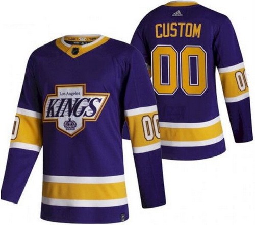 Youth Los Angeles Kings Customized Purple 2021 Reverse Retro Authentic Jersey