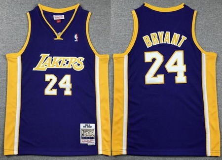 Youth Los Angeles Lakers #24 Kobe Bryant Purple 2008 Throwback Swingman Jersey
