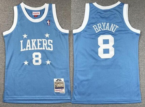 Youth Los Angeles Lakers #8 Kobe Bryant Light Blue 2004 Throwback Swingman Jersey