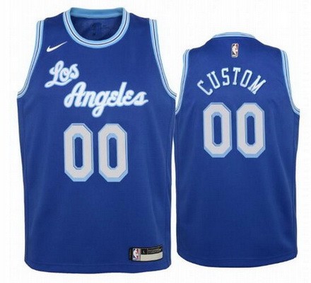 Youth Los Angeles Lakers Customized Blue Classic Stitched Swingman Jersey