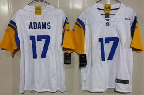 Youth Los Angeles Rams #17 Davante Adams Limited White Vapor Jersey