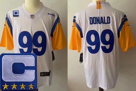 Youth Los Angeles Rams #99 Aaron Donald Limited White C Patch Alternate Vapor Jersey