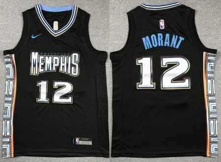 Youth Memphis Grizzlies #12 Ja Morant Black City Icon Swingman Jersey