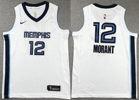 Youth Memphis Grizzlies #12 Ja Morant White Icon Swingman Jersey