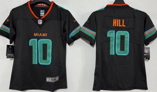 Youth Miami Dolphins #10 Tyreek Hill Limited Black Rivalries Vapor Jersey