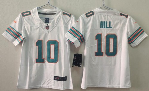 Youth Miami Dolphins #10 Tyreek Hill Limited White Throwback Vapor Jersey
