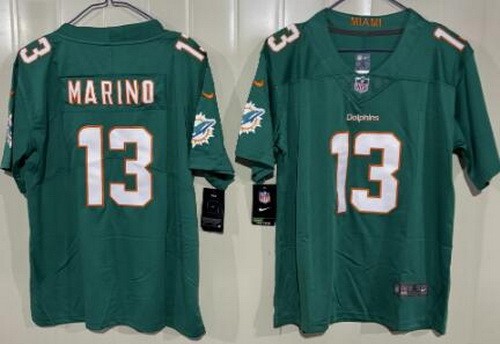 Youth Miami Dolphins #13 Dan Marino Limited Aqua Vapor Jersey