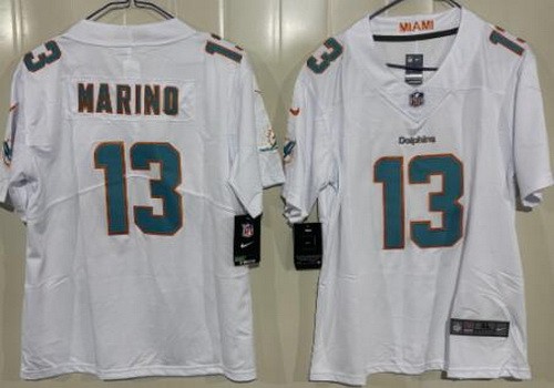 Youth Miami Dolphins #13 Dan Marino Limited White Vapor Jersey