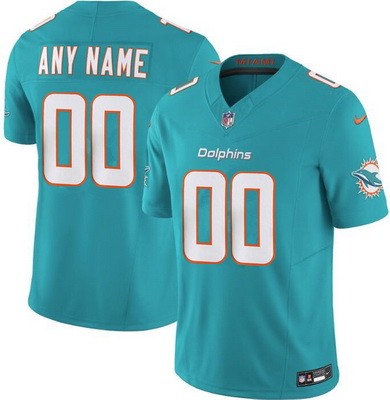 Youth Miami Dolphins Customized Limited Aqua FUSE Vapor Jersey