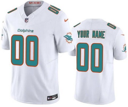 Youth Miami Dolphins Customized Limited White FUSE Vapor Jersey