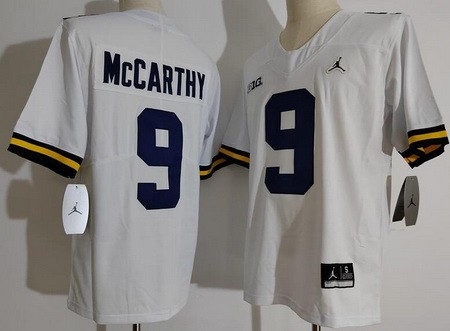 Youth Michigan Wolverines #9 JJ McCarthy White College Football Jersey