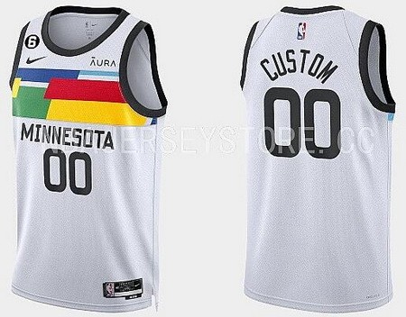 Youth Minnesota Timberwolves Customized White 2022 City Icon Swingman Jersey