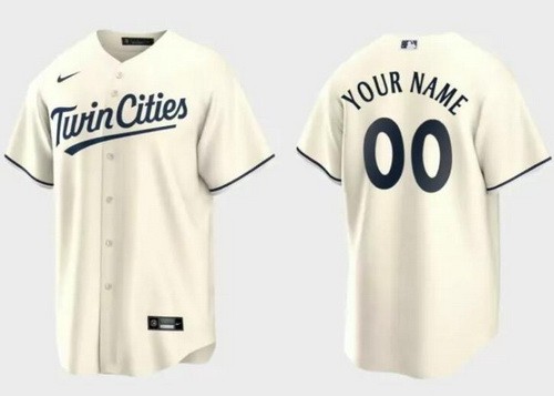 Youth Minnesota Twins Customized Cream Alternate Cool Base Jersey