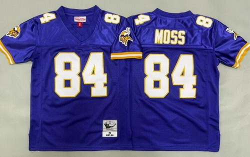 Youth Minnesota Vikings #84 Randy Moss Purple Throwback Jersey