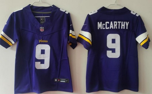 Youth Minnesota Vikings #9 JJ McCarthy Limited Purple FUSE Vapor Jersey