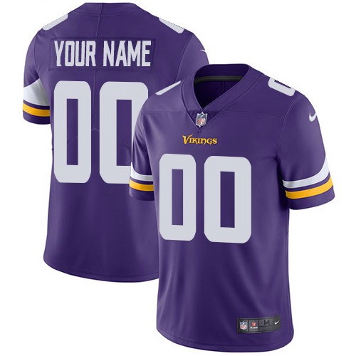Youth Minnesota Vikings Customized Limited Purple Vapor Untouchable Jersey