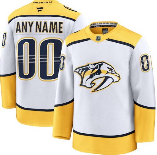 Youth Nashville Predators Customized White Fanatics Authentic Jersey