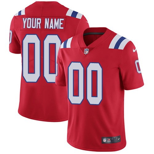Youth New England Patriots Customized Limited Red Vapor Untouchable Jersey