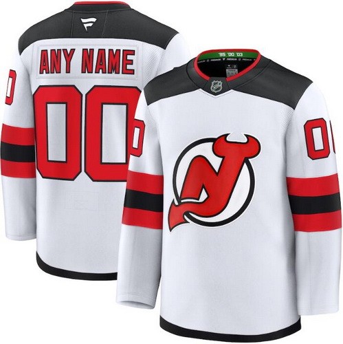 Youth New Jersey Devils Customized White Fanatics Authentic Jersey
