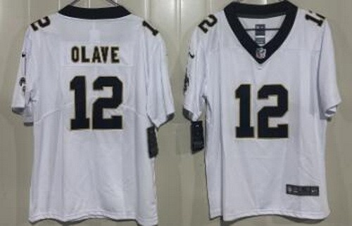Youth New Orleans Saints #12 Chris Olave Limited White Vapor Jersey