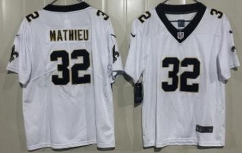 Youth New Orleans Saints #32 Tyrann Mathieu Limited White Vapor Jersey