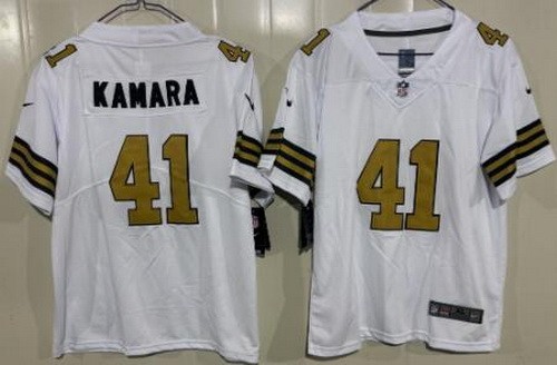 Youth New Orleans Saints #41 Alvin Kamara Limited White Alternate Vapor Jersey