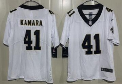 Youth New Orleans Saints #41 Alvin Kamara Limited White Vapor Jersey