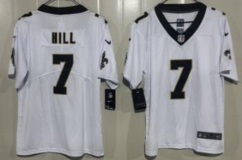 Youth New Orleans Saints #7 Taysom Hill Limited White Vapor Jersey