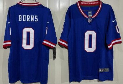 Youth New York Giants #0 Brian Burns Limited Blue Classic Vapor Jersey