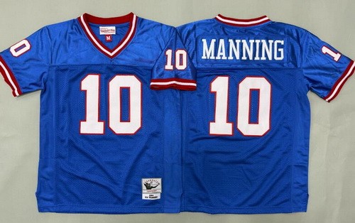 Youth New York Giants #10 Eli Manning Blue Throwback Jersey