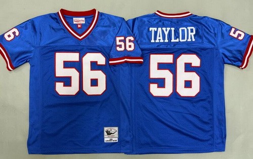 Youth New York Giants #56 Lawrence Taylor Blue Throwback Jersey