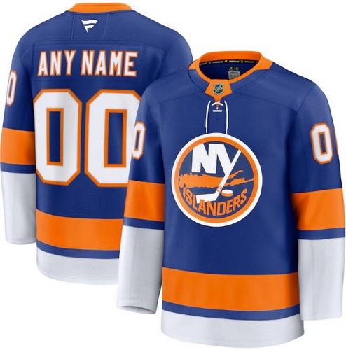 Youth New York Islanders Customized Blue Fanatics Authentic Jersey