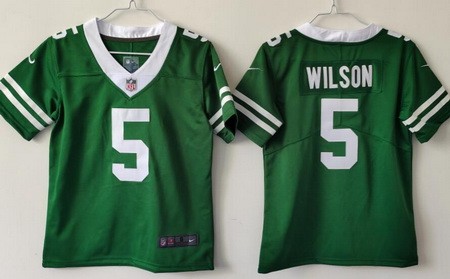 Youth New York Jets #5 Garrett Wilson Limited Green 2024 Vapor Jersey