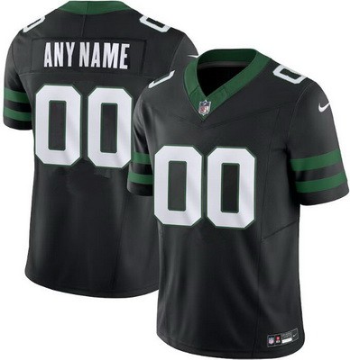 Youth New York Jets Customized Limited Black 2024 FUSE Vapor Jersey