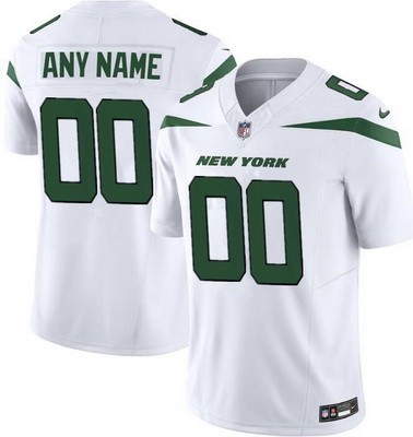 Youth New York Jets Customized Limited White FUSE Vapor Jersey