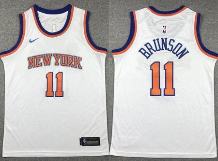 Youth New York Knicks #11 Jalen Brunson White Icon Swingman Jersey