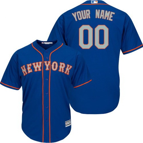 Youth New York Mets Customized Blue 2 Cool Base Jersey