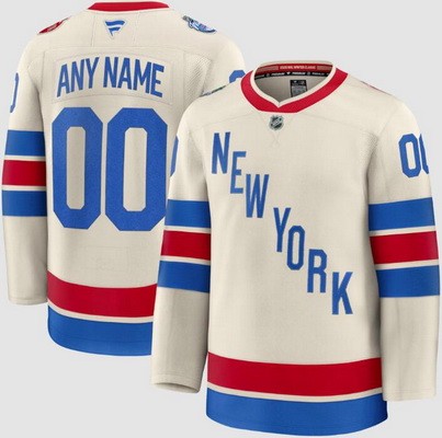 Youth New York Rangers Custom Cream 2026 Winter Classic Authentic Jersey