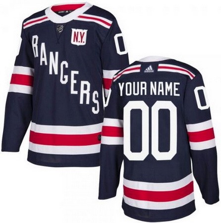 Youth New York Rangers Customized Navy 2018 Winter Classic Authentic Jersey