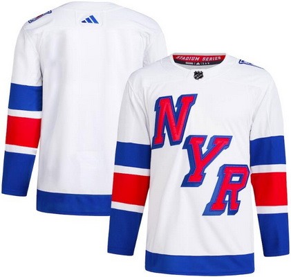 Youth New York Rangers Customized White 2024 Stadium Series Authentic Jersey
