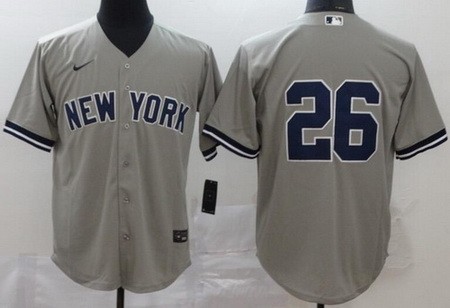 Youth New York Yankees #26 DJ LeMahieu Gray 2020 Cool Base Jersey