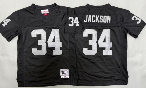 Youth Oakland Raiders #34 Bo Jackson Black 1988 Throwback Jersey