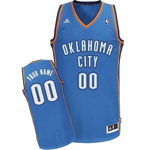 Youth Oklahoma City Thunder Customized Blue Swingman Adidas Jersey